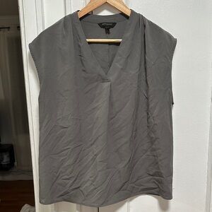 Banana Republic Charcoal V-Neck Blouse